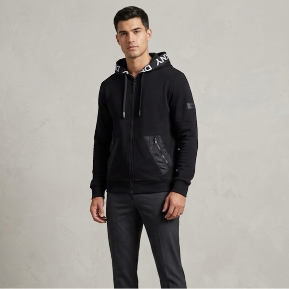 Dkny Other - DKNY Black Men's Zip Up Hoodie | Size Small